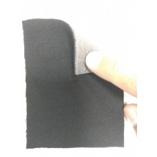 Трикотажное велюровое полотно на поролоне 3мм черного цвета